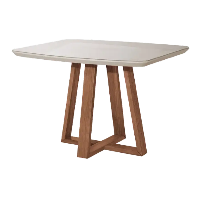 Mesa Bennett 1,15 x 0,90 Off White/Castanho