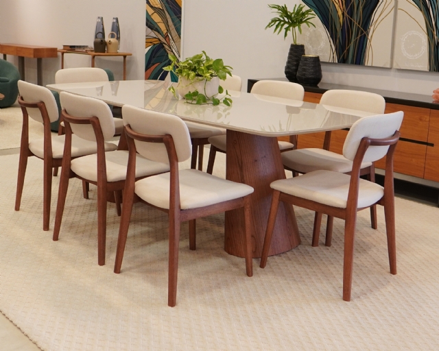 Conjunto Mesa Palladium 2,20 + 8 Cadeiras Millenium