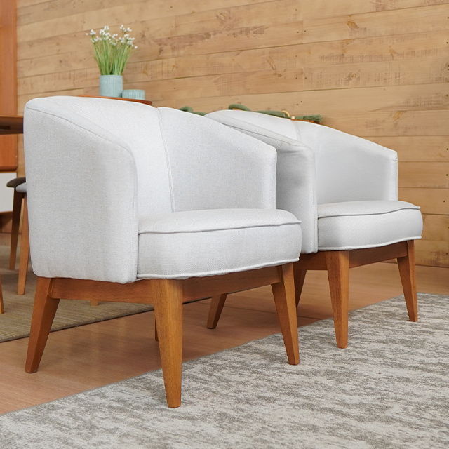 kit 2 Poltronas Decorativas Modelo Vivara