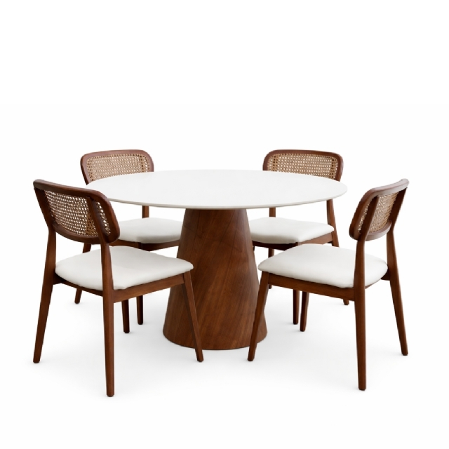 Mesa Duna 1,20 + 4 Cadeiras Duna