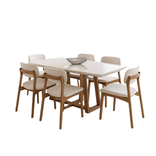 Conjunto Mesa Bennett 1,60m + 6 Cadeiras Milennium